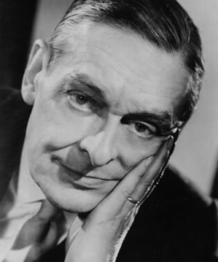 Portrait of T.S. Eliot in black and white