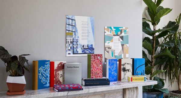 Mantelpiece with Faber Members products on it