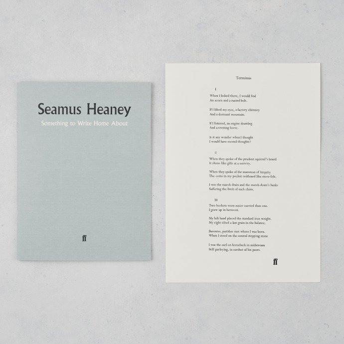 Seamus Heaney members set pamphlet and letterpress