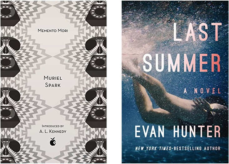 Book jackets of Memento Mori by Muriel Spark and Last Summer by Evan Hunter