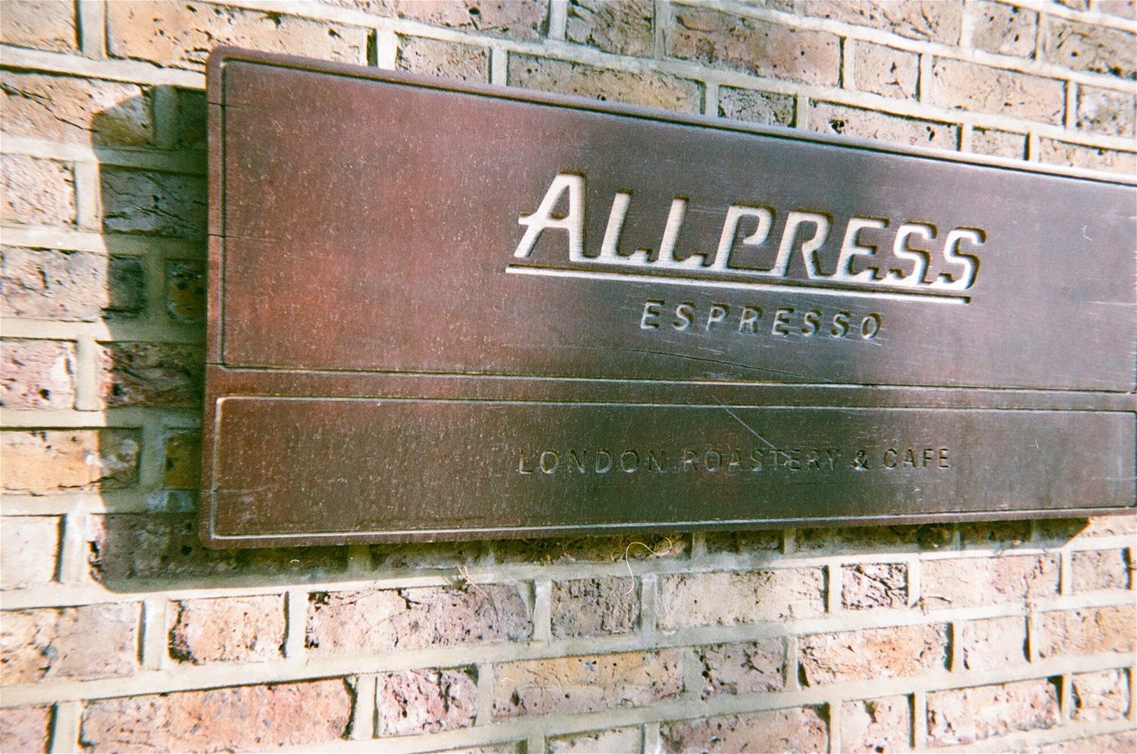 Allpress coffee sign