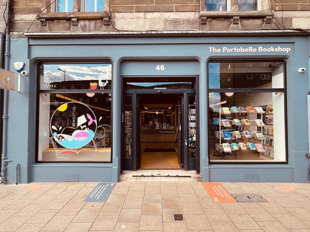 The shop front of The Portobello Bookshop