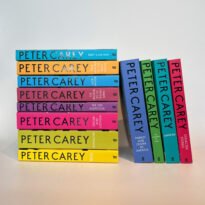 Stack of books by Peter Carey