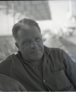 Portrait of author Lawrence Durrell