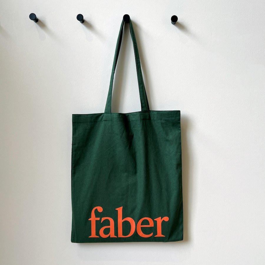 Faber autumn tote bag handing on peg
