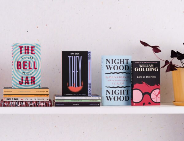 Faber Classic Fiction titles on a shelf