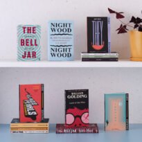 Faber Classic Fiction titles on two shelves