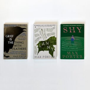 Three novels by Max Porter on a plain background